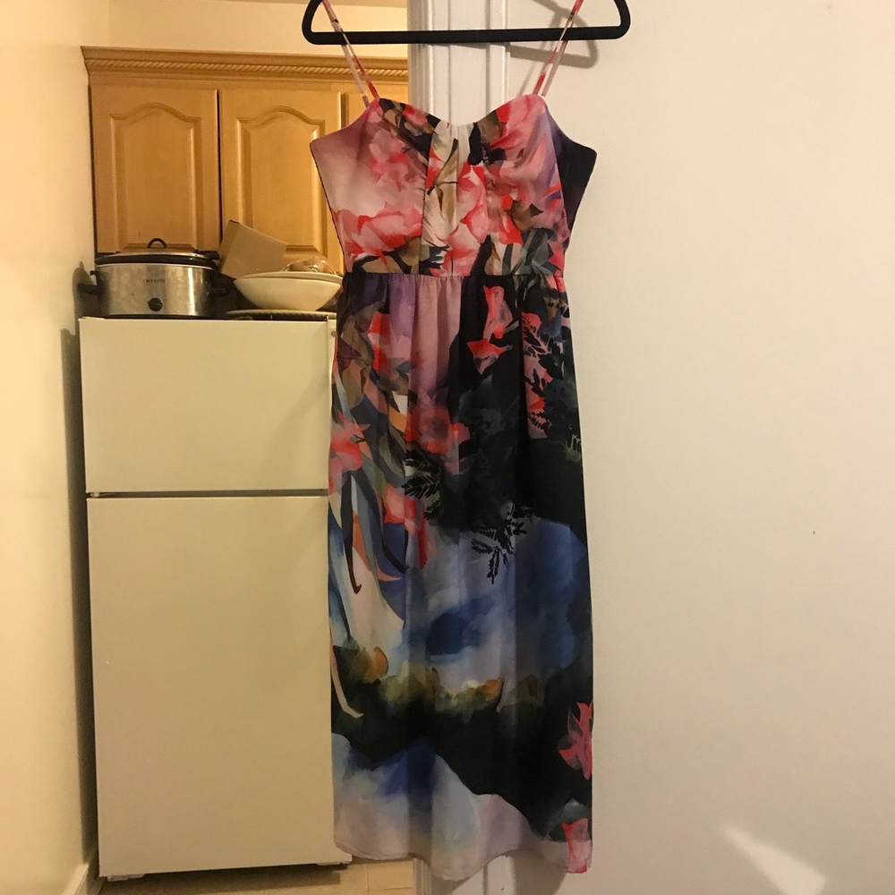 Watercolor mid-length dress